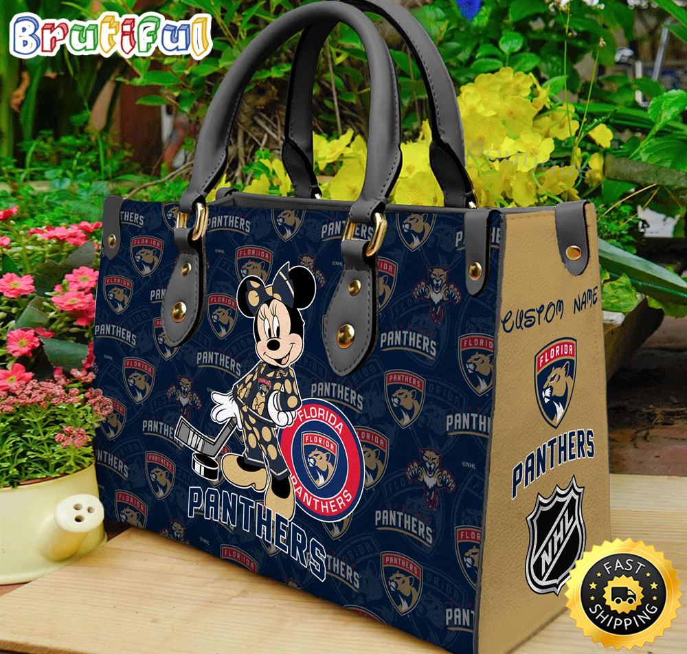 Sportswearmerch Florida Panthers NHL x Minnie Leather Handbag For Fan