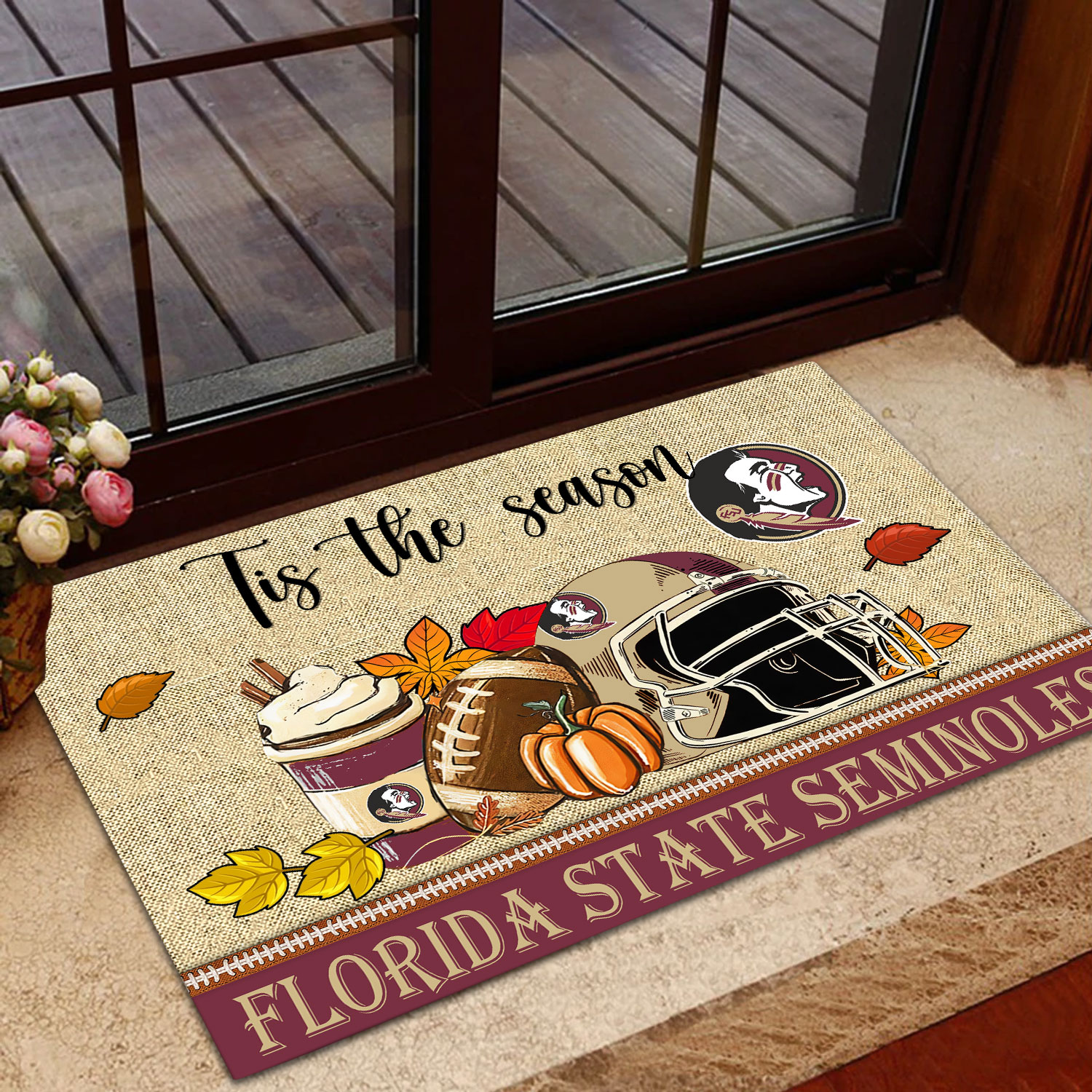 Sportswearmerch Florida State Seminoles NCAA Fall Football Custom Doormat For Fan