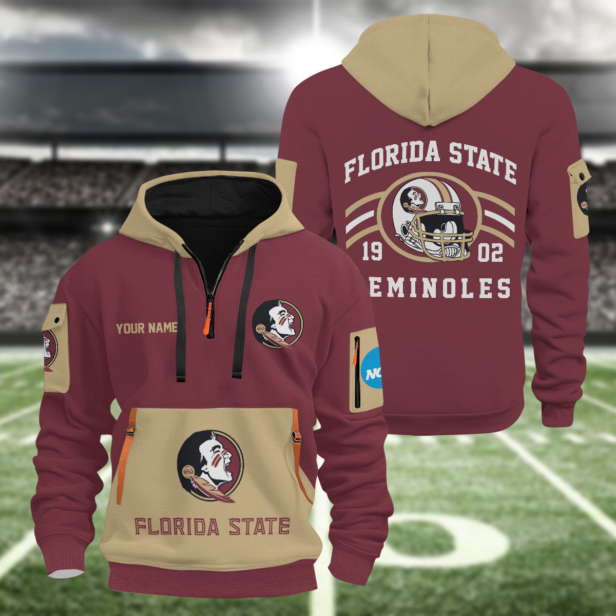 Sportswearmerch Florida State Seminoles NCAA Half Zip Hoodie Personalized For Fan