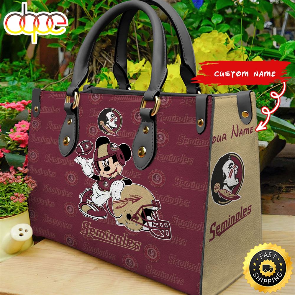 Sportswearmerch Florida State Seminoles NCAA Mickey Leather Bag For Fan
