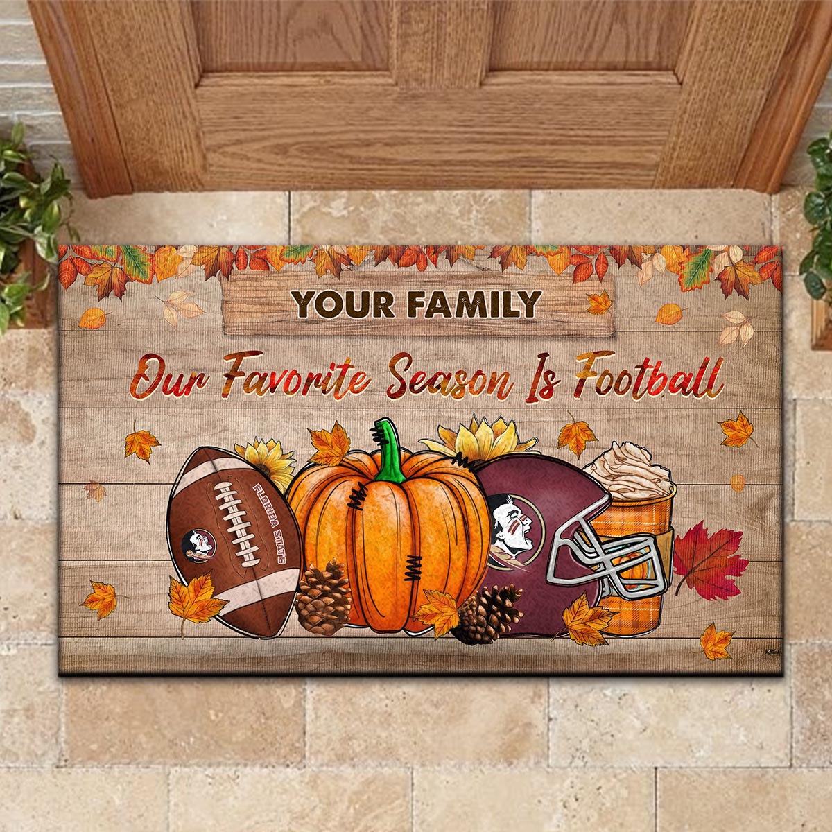 Sportswearmerch Florida State Seminoles NCAA Our Favorite Season is Football Doormat For Fan