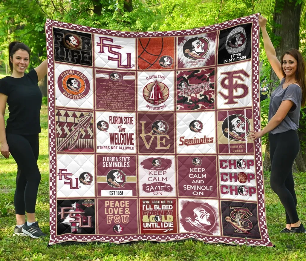 Sportswearmerch Florida State Seminoles NCAA Quilt Blanket For Fan