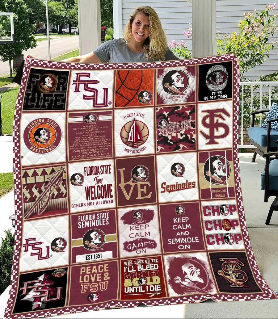 Sportswearmerch Florida State Seminoles NCAA Quilt Blanket For Fan