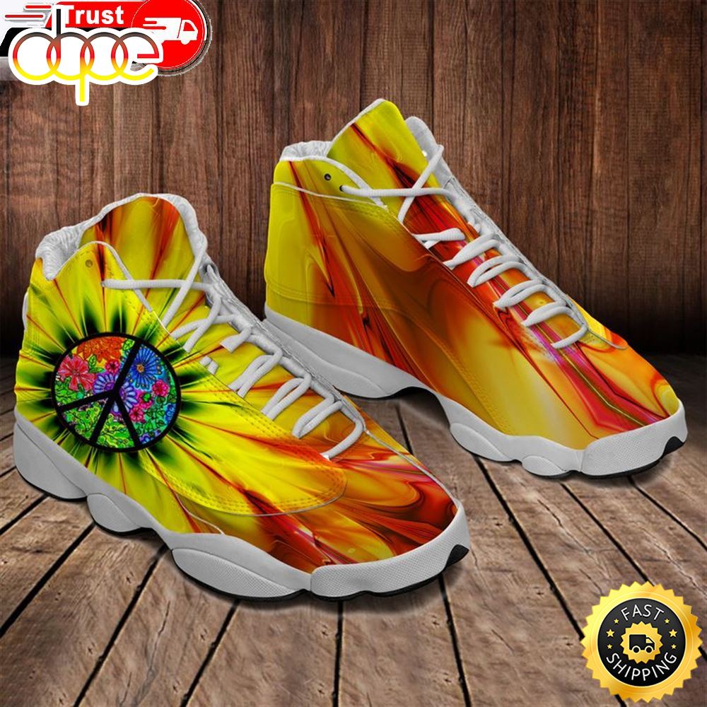Sportswearmerch Flowers Hippie AJ13 Sneakers Shoes For Men And Women