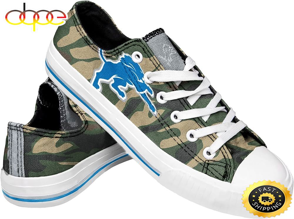 Sportswearmerch FOCO Womens Camo Low Top Canvas Sneakers Shoes For Men And Women