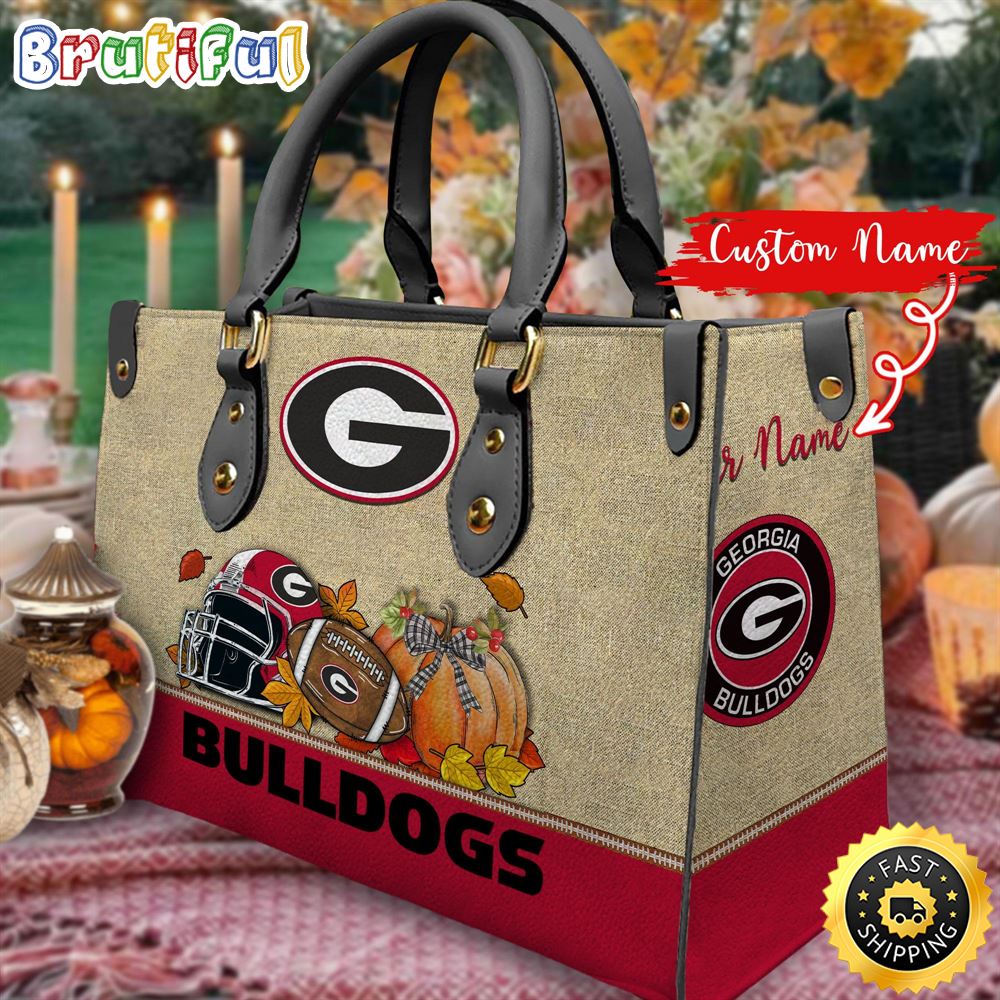 Sportswearmerch Georgia Bulldogs NCAA Autumn Leather Handbag For Fan