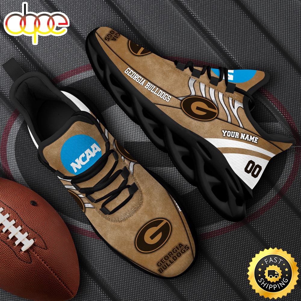 Sportswearmerch Georgia Bulldogs NCAA Black Max Soul Shoes Sneakers For Men And Women
