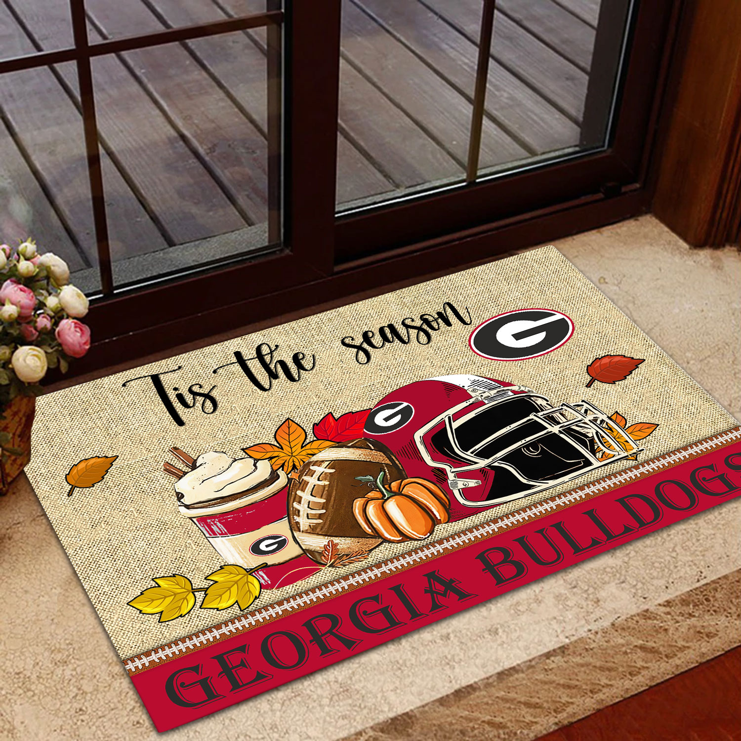 Sportswearmerch Georgia Bulldogs NCAA Fall Football Custom Doormat For Fan