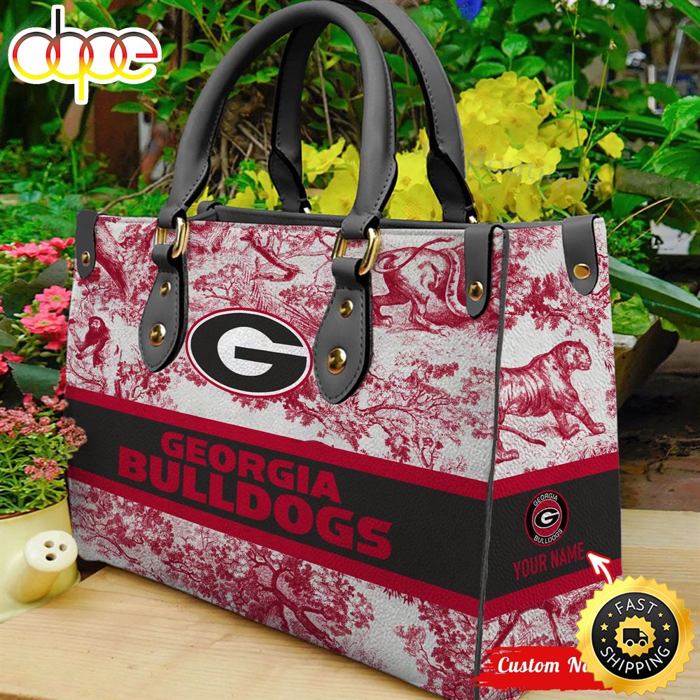Sportswearmerch Georgia Bulldogs NCAA Women Leather Hand Bag For Fan