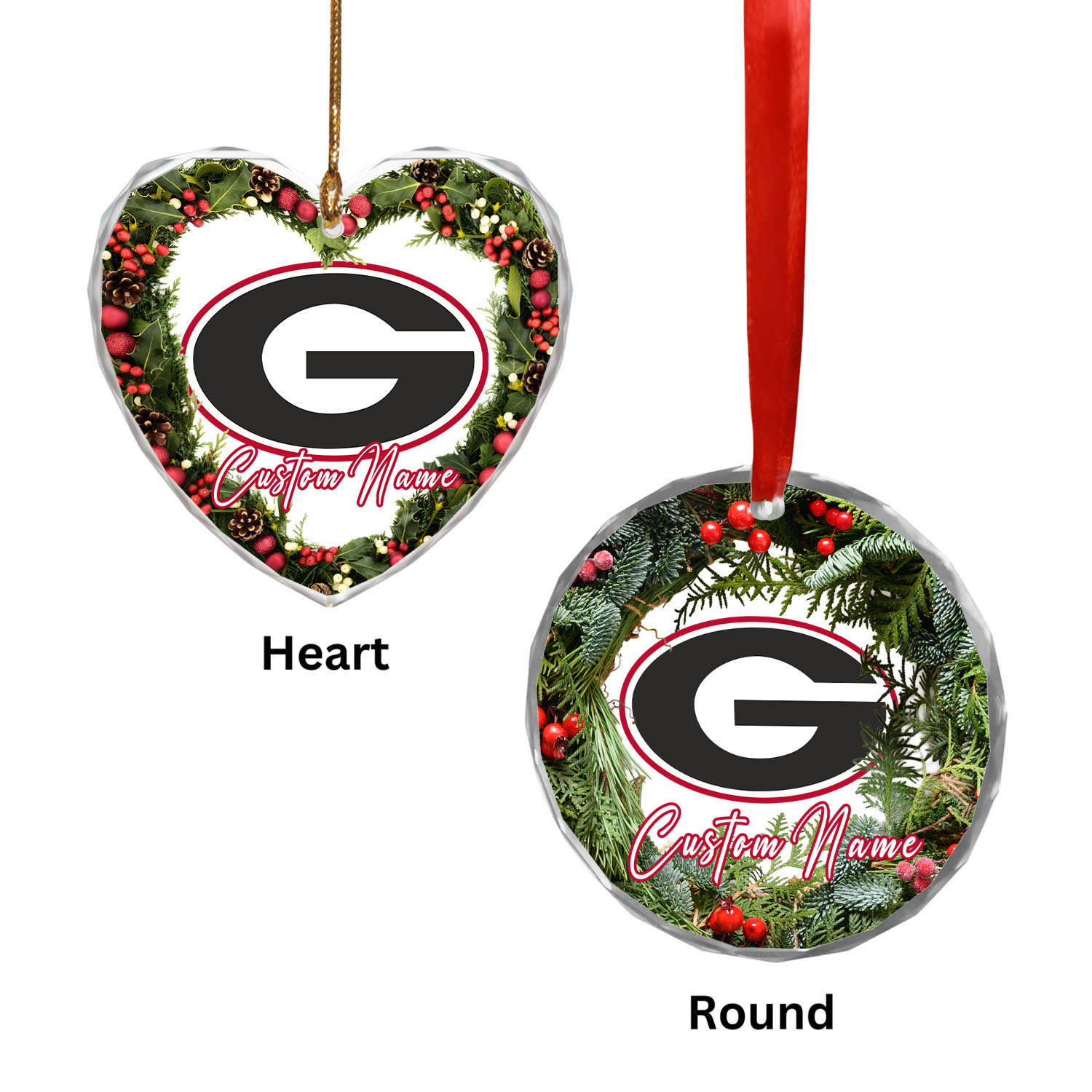 Sportswearmerch Georgia Bulldogs NCAA x Christmas Glass Ornament Gift For Fans
