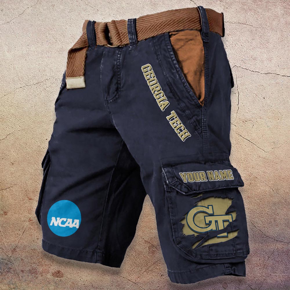 Sportswearmerch Georgia Tech Yellow Jackets NCAA Denim Short For Fan
