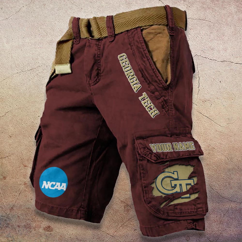 Sportswearmerch Georgia Tech Yellow Jackets NCAA Denim Short For Fan