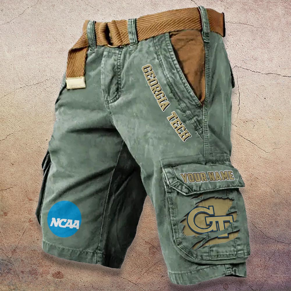 Sportswearmerch Georgia Tech Yellow Jackets NCAA Denim Short For Fan