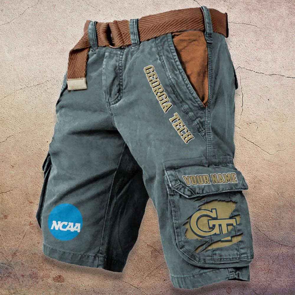 Sportswearmerch Georgia Tech Yellow Jackets NCAA Denim Short For Fan