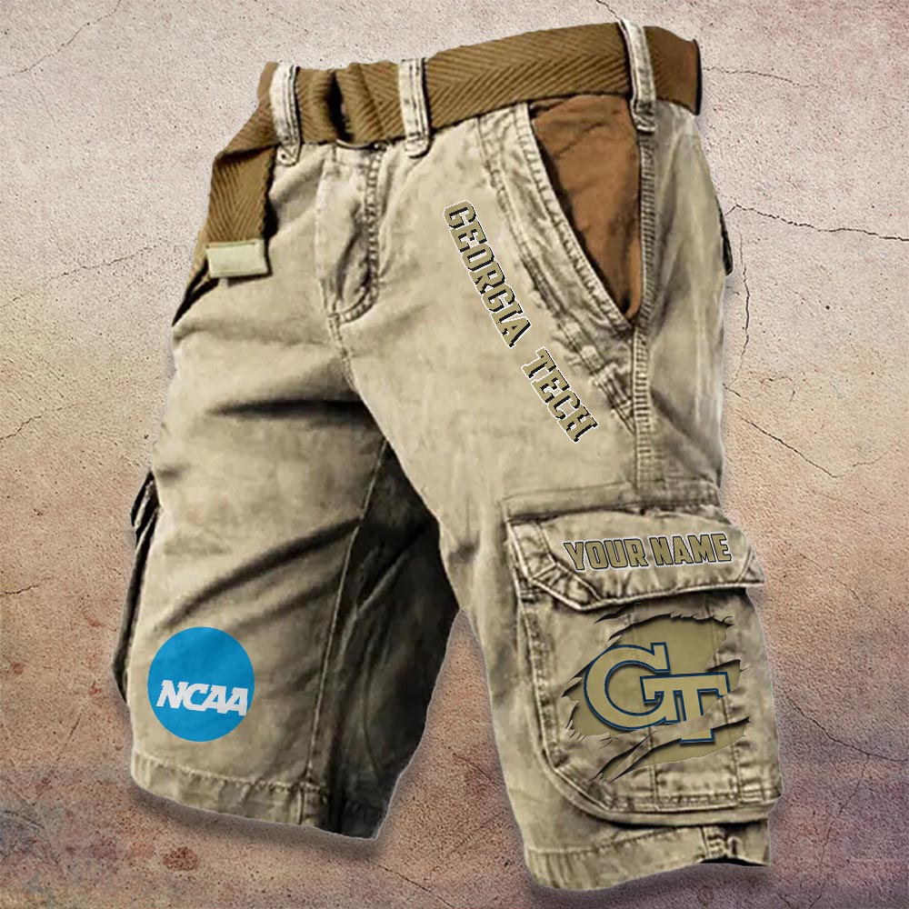 Sportswearmerch Georgia Tech Yellow Jackets NCAA Denim Short For Fan