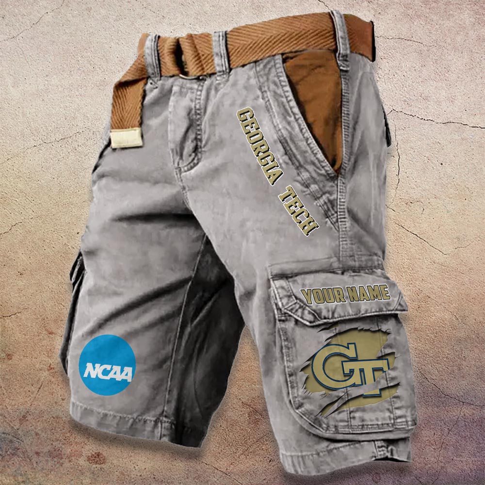 Sportswearmerch Georgia Tech Yellow Jackets NCAA Denim Short For Fan