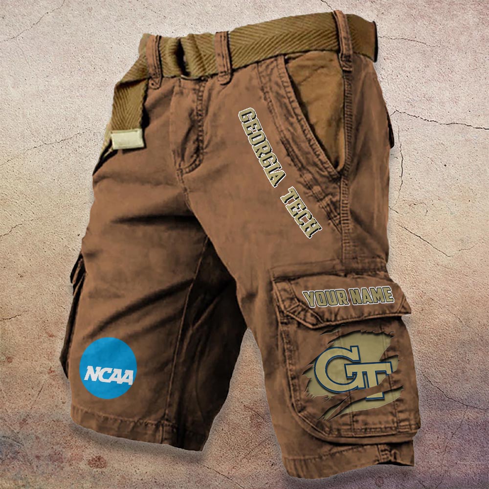 Sportswearmerch Georgia Tech Yellow Jackets NCAA Denim Short For Fan