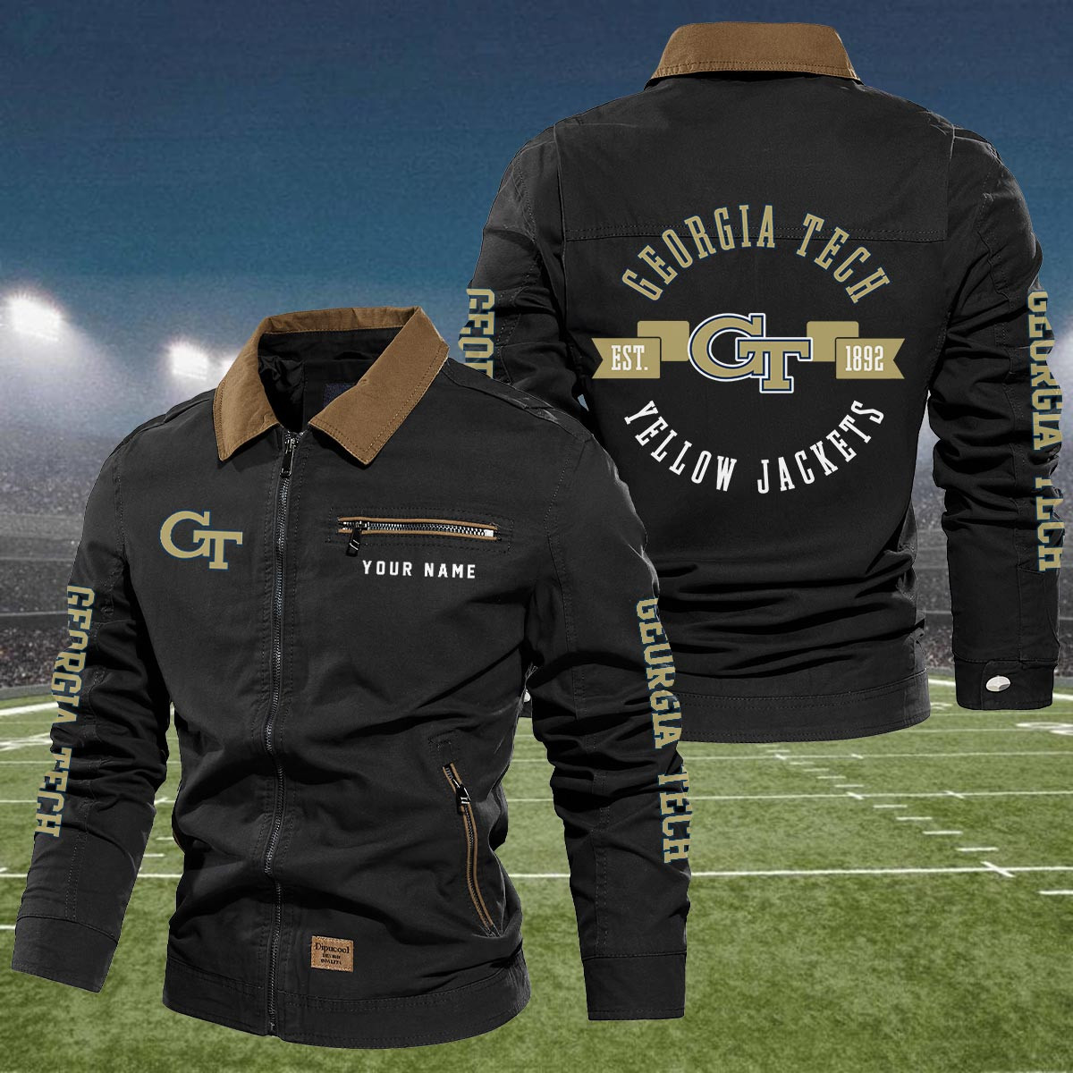 Sportswearmerch Georgia Tech Yellow Jackets NCAA Lapel Jacket For Fan