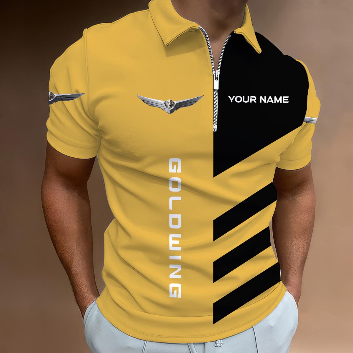 Sportswearmerch GMC Car Lapel Zip Polo Shirt For Fan