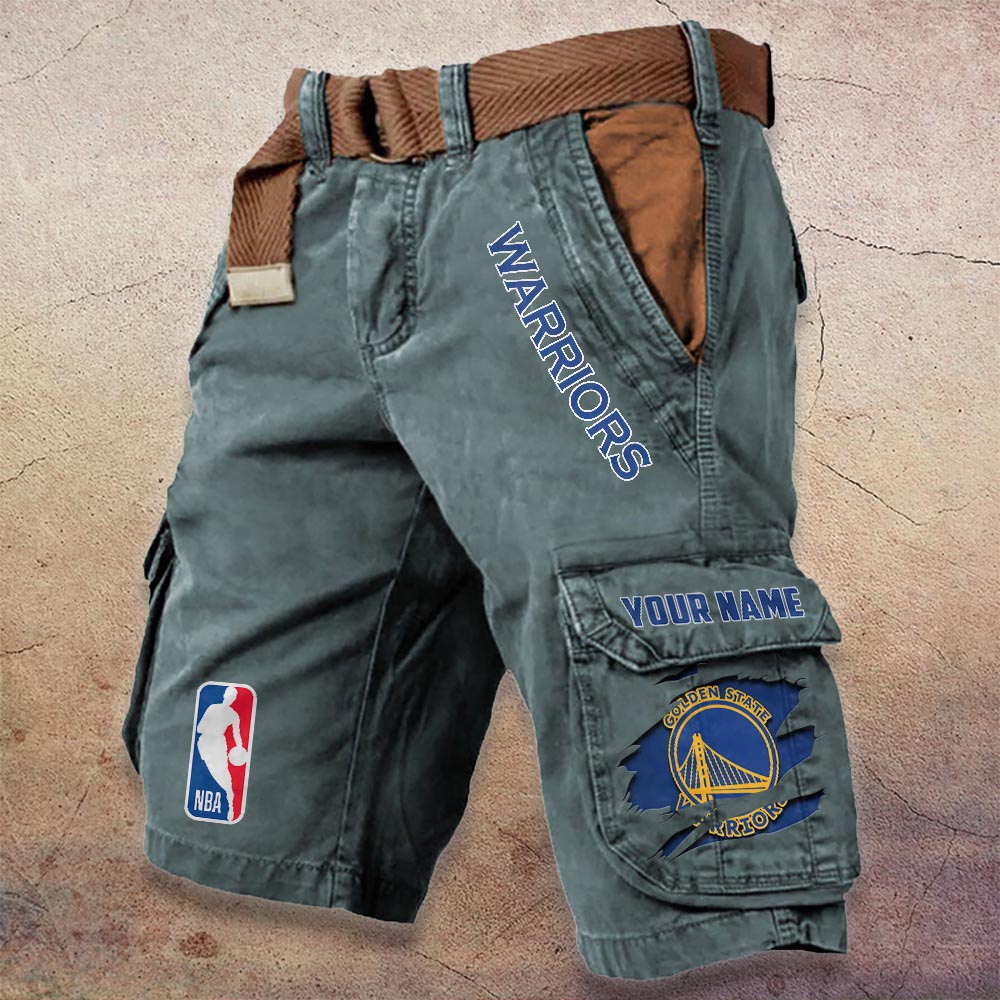 Sportswearmerch Golden State Warriors NBA Denim Short For Fan