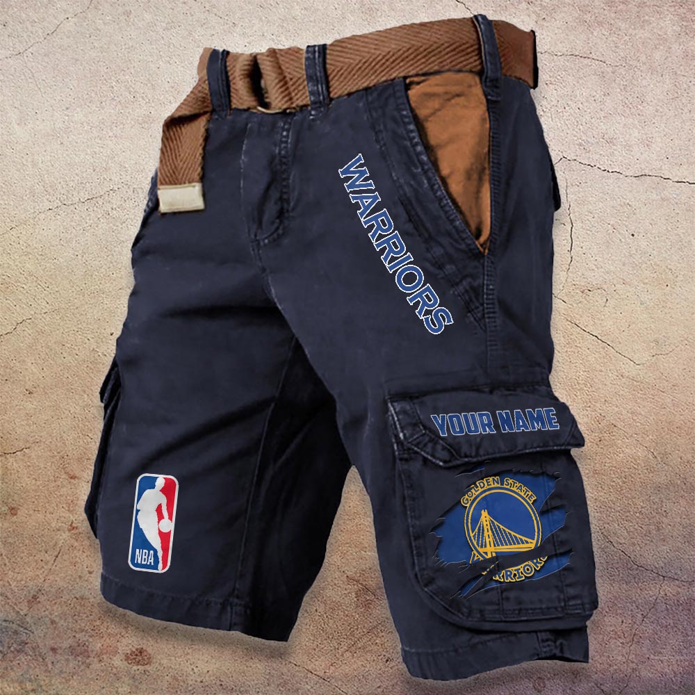 Sportswearmerch Golden State Warriors NBA Denim Short For Fan