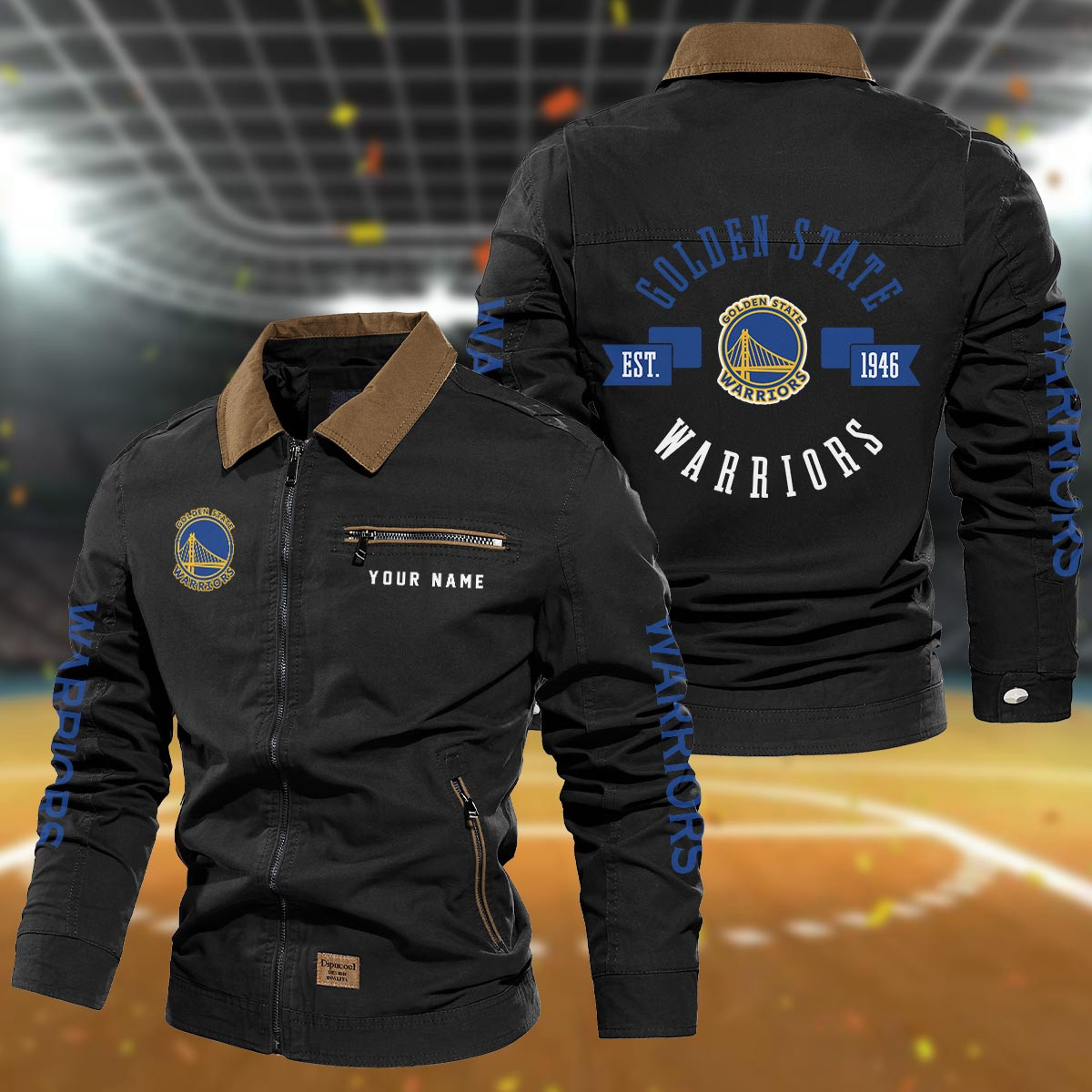 Sportswearmerch Golden State Warriors NBA Lapel Jacket For Fan