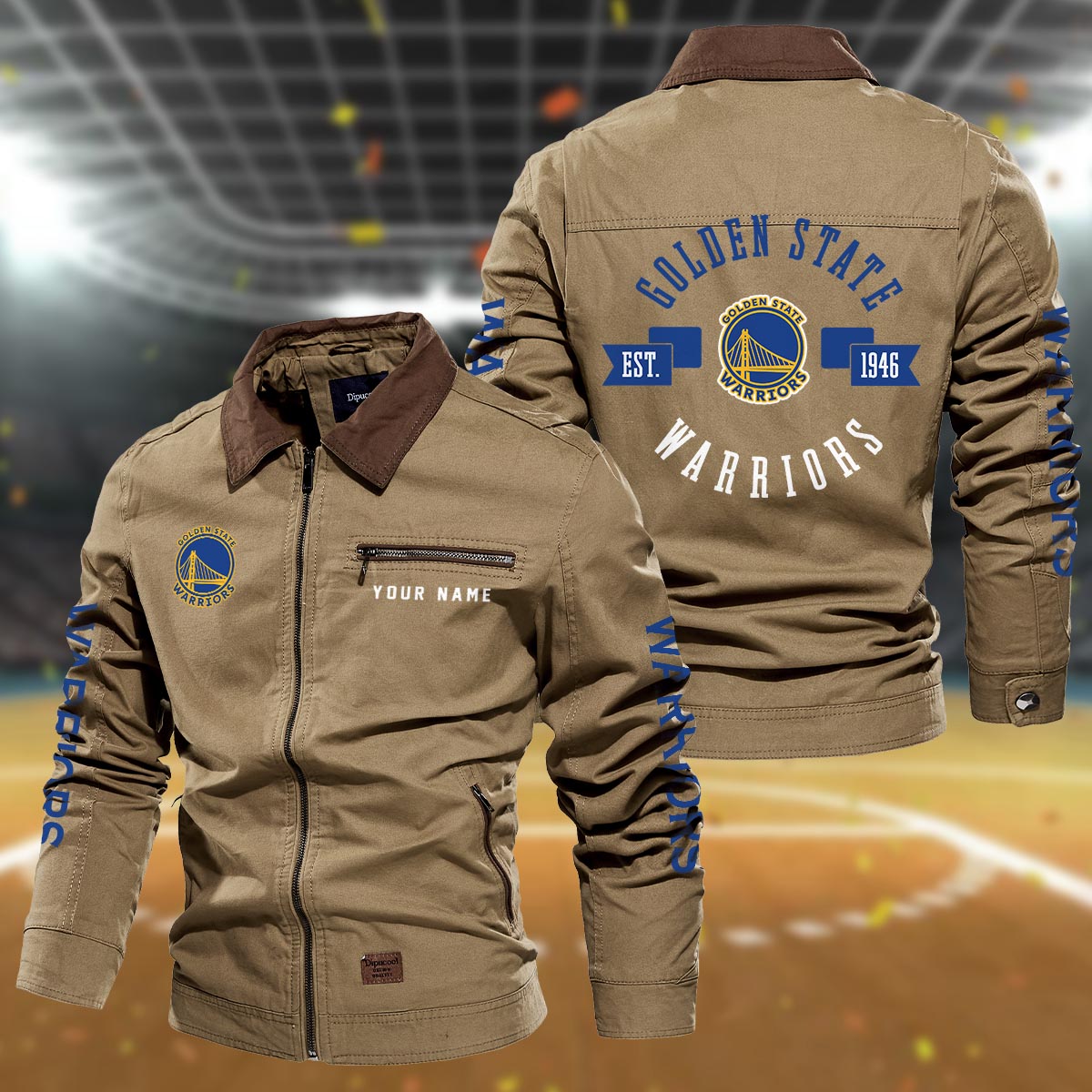 Sportswearmerch Golden State Warriors NBA Lapel Jacket For Fan