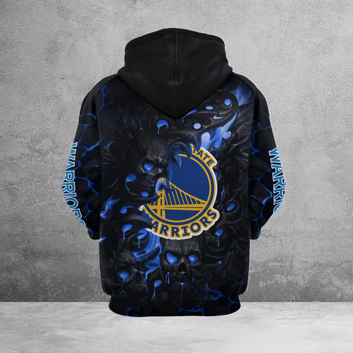 Sportswearmerch Golden State Warriors NBA Lava Skull Hoodie For Fan