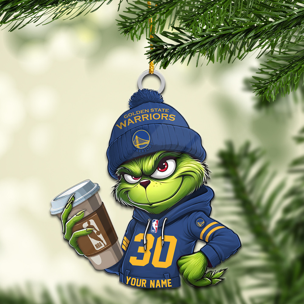 Sportswearmerch Golden State Warriors NBA Personalized Acrylic Ornament For Fans