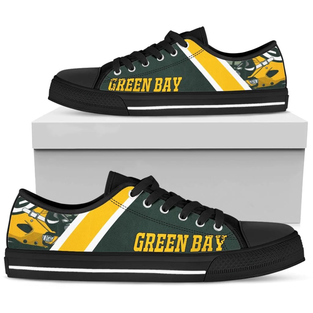 Sportswearmerch Green Bay Casual Low Top Canvas Sneakers Shoes For Men And Women