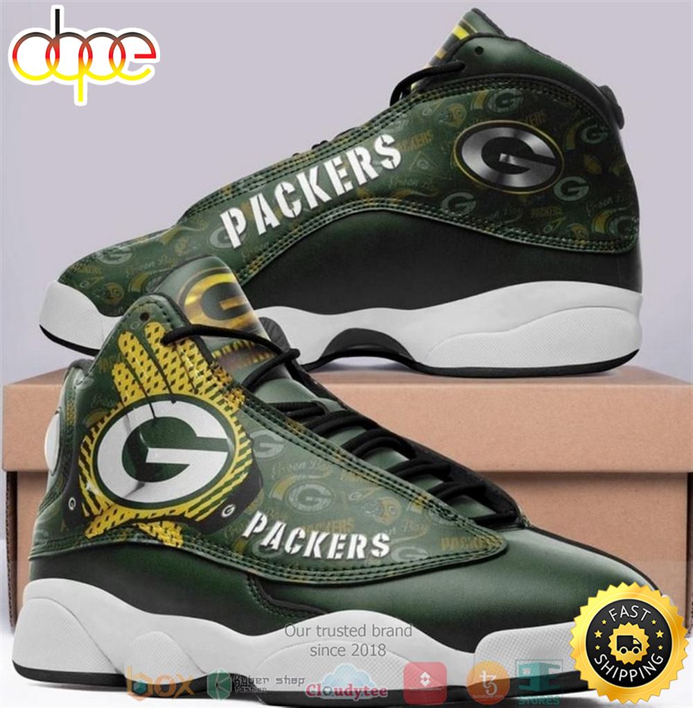 Sportswearmerch Green Bay Packer Big Logo Football 4 AJ13 Sneakers Shoes For Men And Women