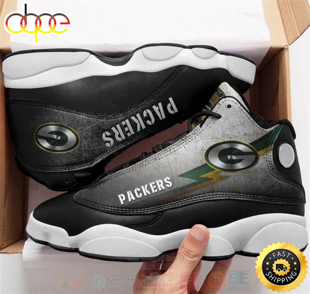 Sportswearmerch Green Bay Packer Big Logo Football AJ13 Sneakers Shoes For Men And Women