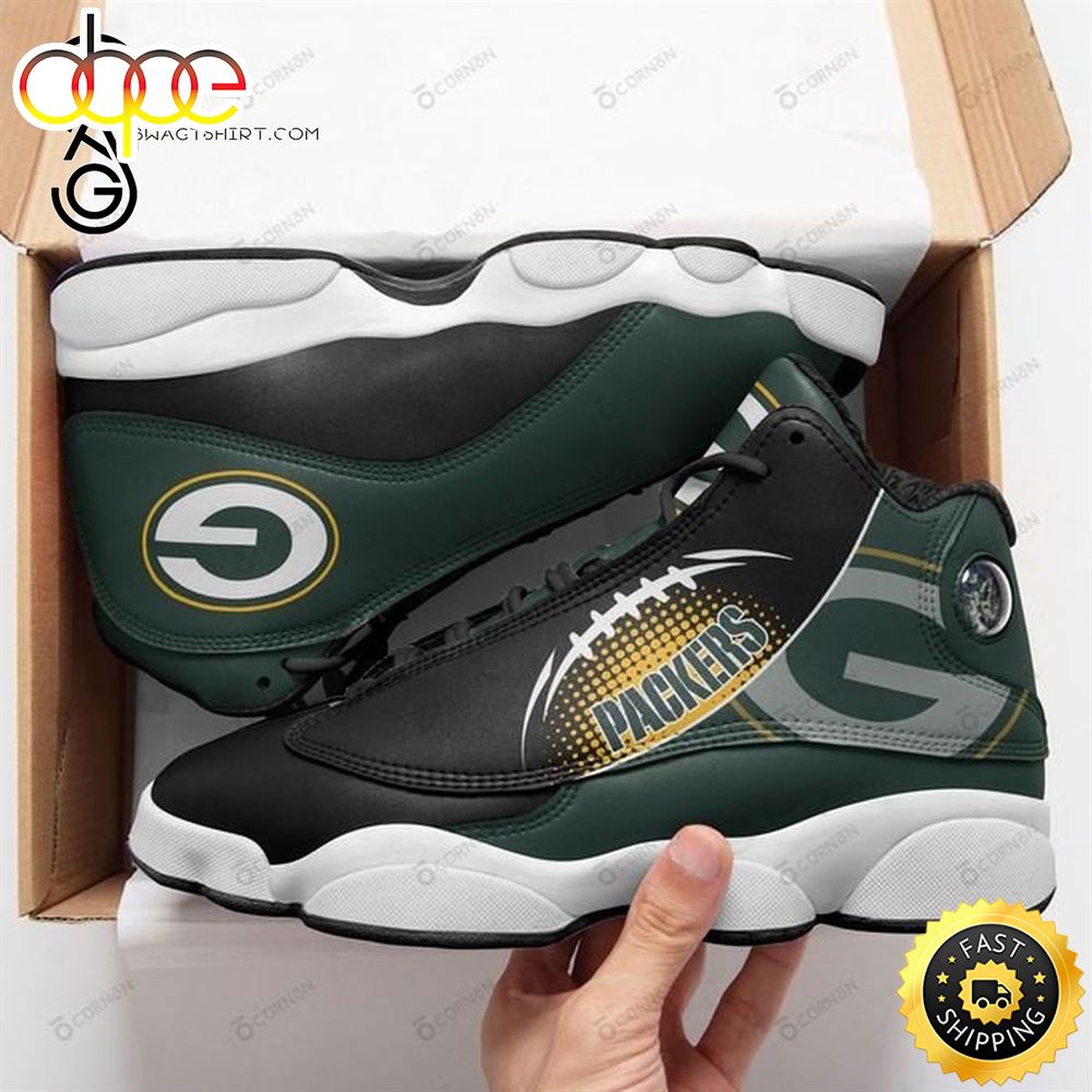 Sportswearmerch Green Bay Packers NFL 2 AJ13 Sneakers Shoes For Men And Women