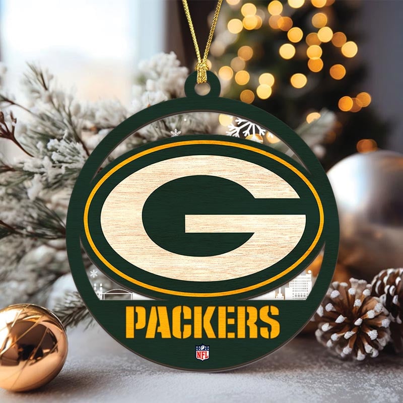 Sportswearmerch Green Bay Packers NFL Acrylic Mix Wooden Ornament Gift For Fans