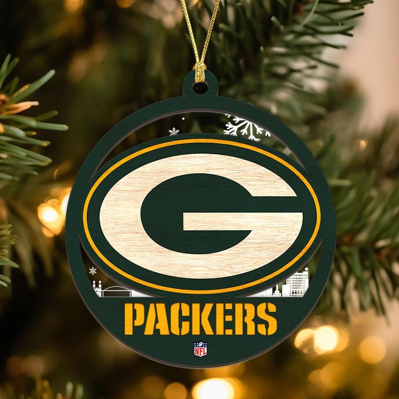 Sportswearmerch Green Bay Packers NFL Acrylic Mix Wooden Ornament Gift For Fans