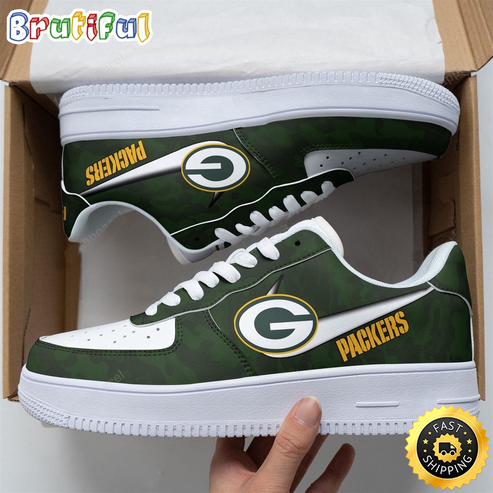 Sportswearmerch Green Bay Packers NFL Air Low-Top Sneakers Shoes For Men And Women