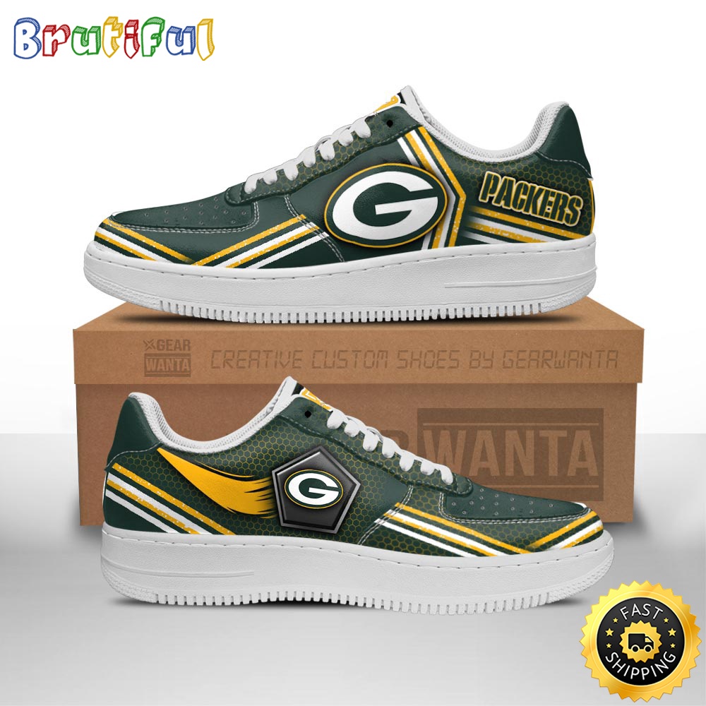 Sportswearmerch Green Bay Packers NFL Air Low-Top Sneakers Shoes For Men And Women