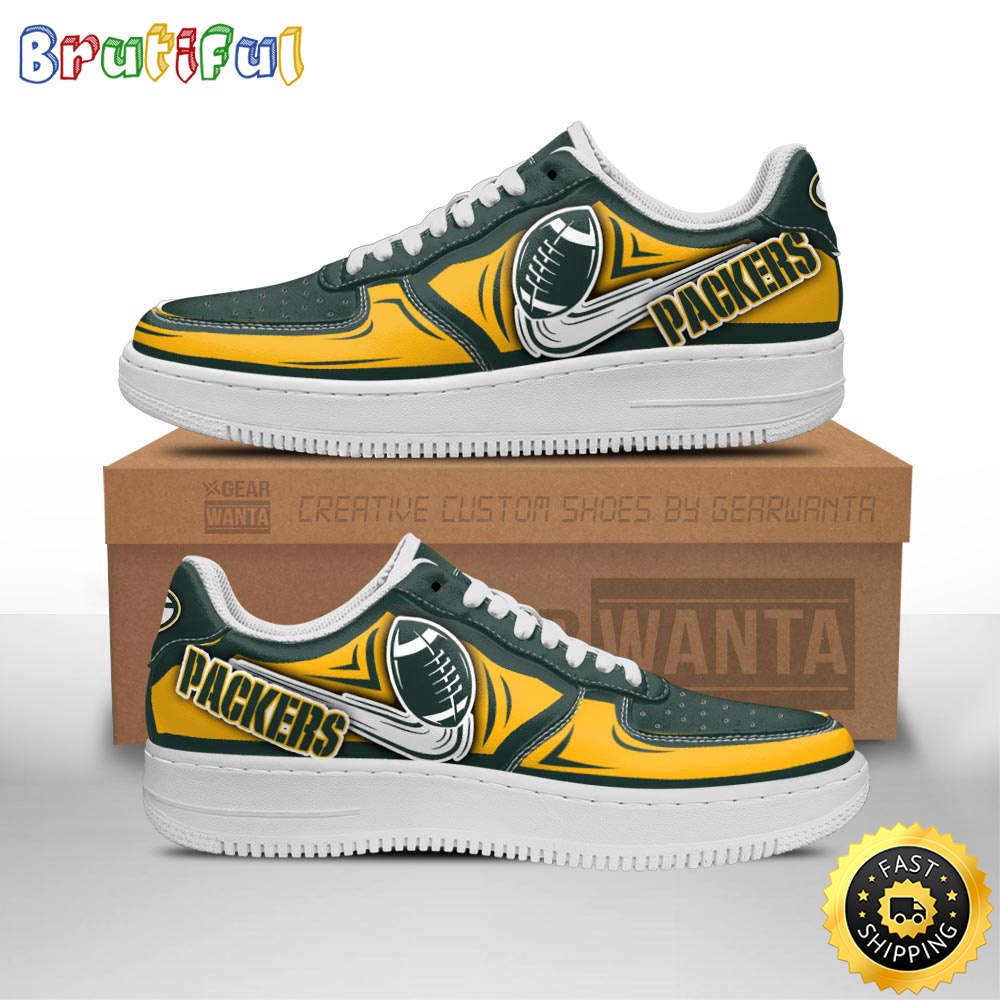 Sportswearmerch Green Bay Packers NFL Air Low-Top Sneakers Shoes For Men And Women