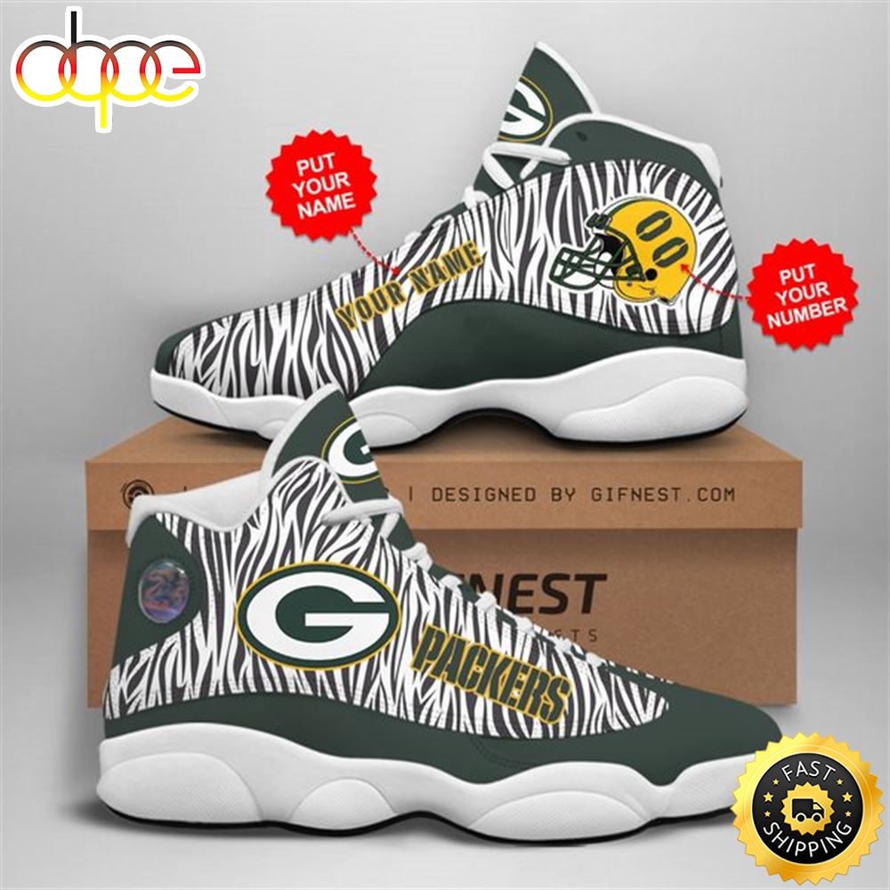 Sportswearmerch Green Bay Packers NFL AJ13 Sneakers Shoes For Men And Women