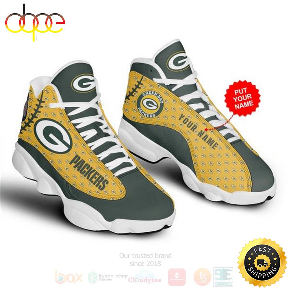Sportswearmerch Green Bay Packers NFL AJ13 Sneakers Shoes For Men And Women