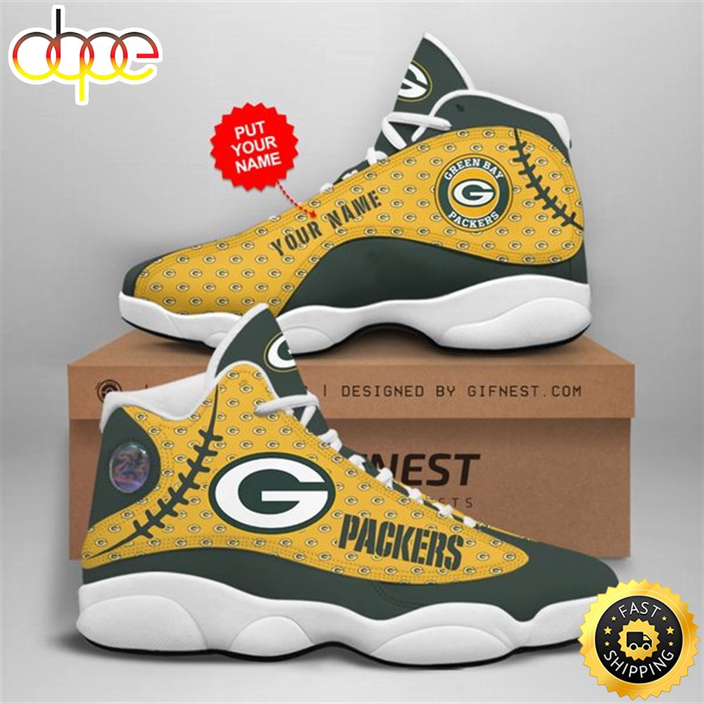 Sportswearmerch Green Bay Packers NFL AJ13 Sneakers Shoes For Men And Women