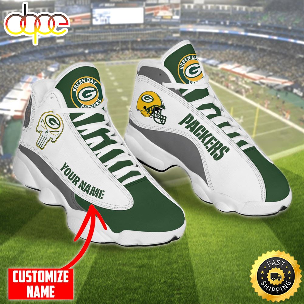 Sportswearmerch Green Bay Packers NFL AJ13 Sneakers Shoes For Men And Women