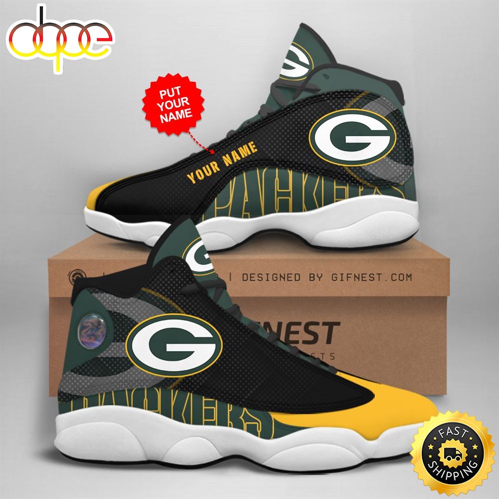 Sportswearmerch Green Bay Packers NFL AJ13 Sneakers Shoes For Men And Women