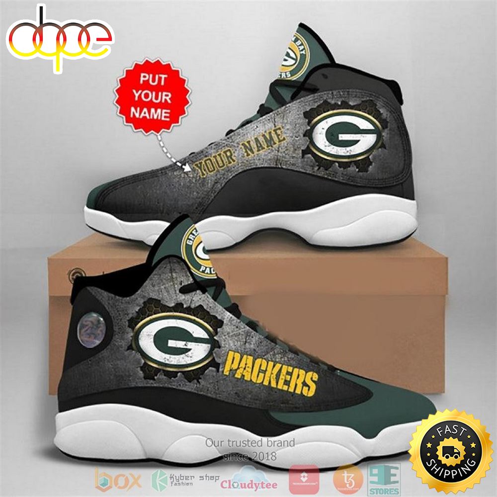 Sportswearmerch Green Bay Packers NFL AJ13 Sneakers Shoes For Men And Women