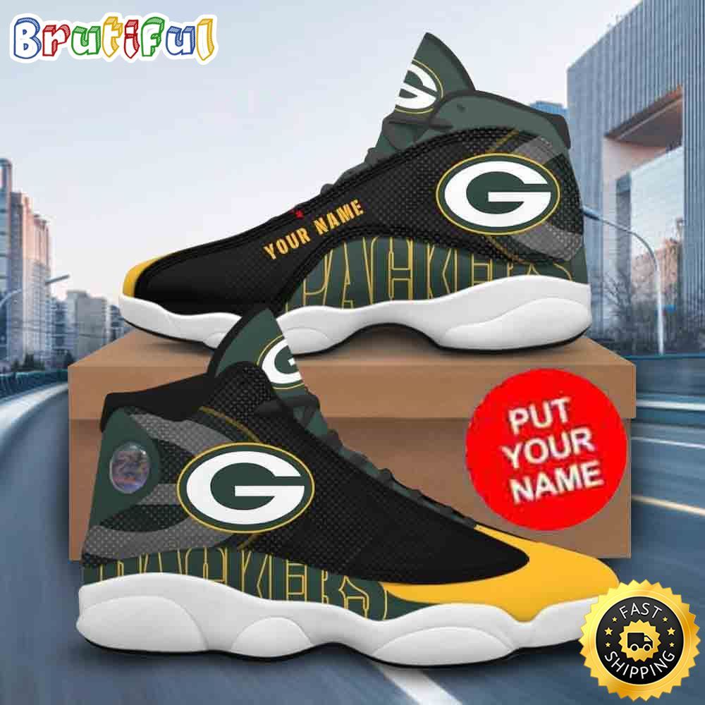 Sportswearmerch Green Bay Packers NFL AJ13 Sneakers Shoes For Men And Women