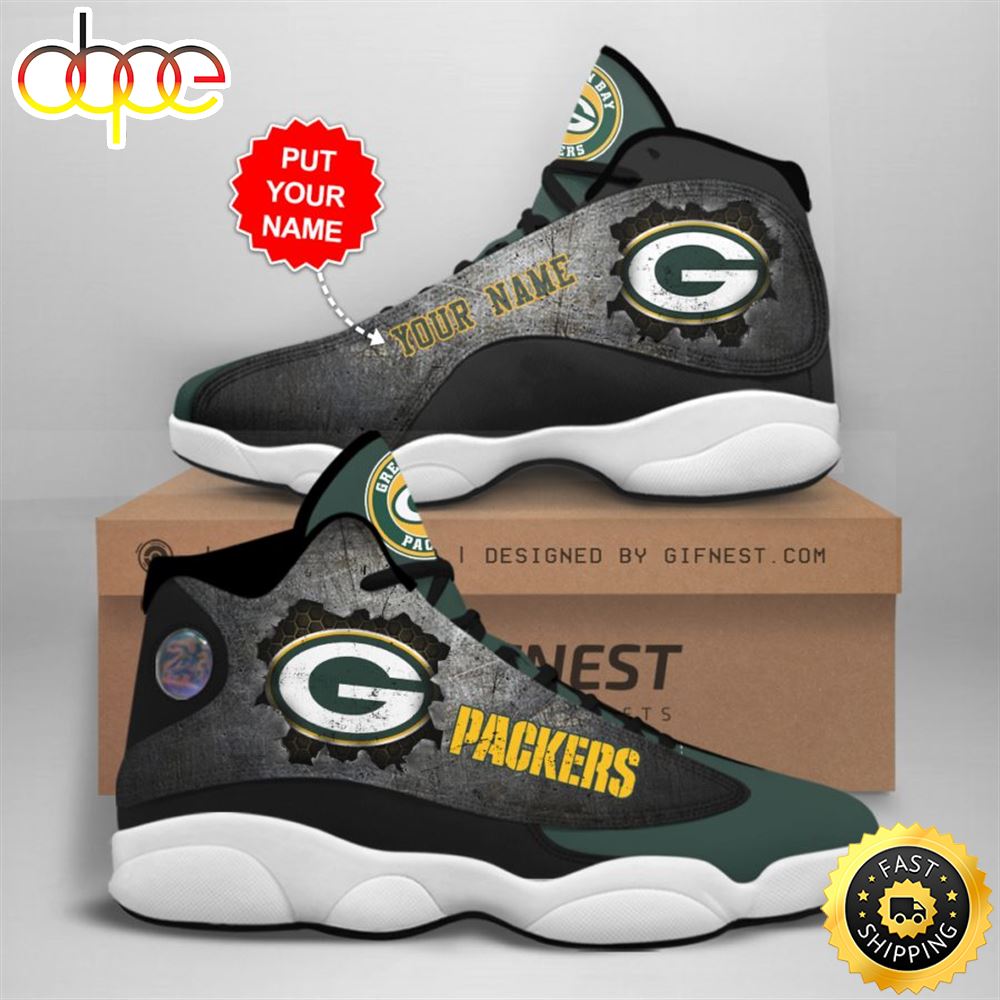 Sportswearmerch Green Bay Packers NFL AJ13 Sneakers Shoes For Men And Women