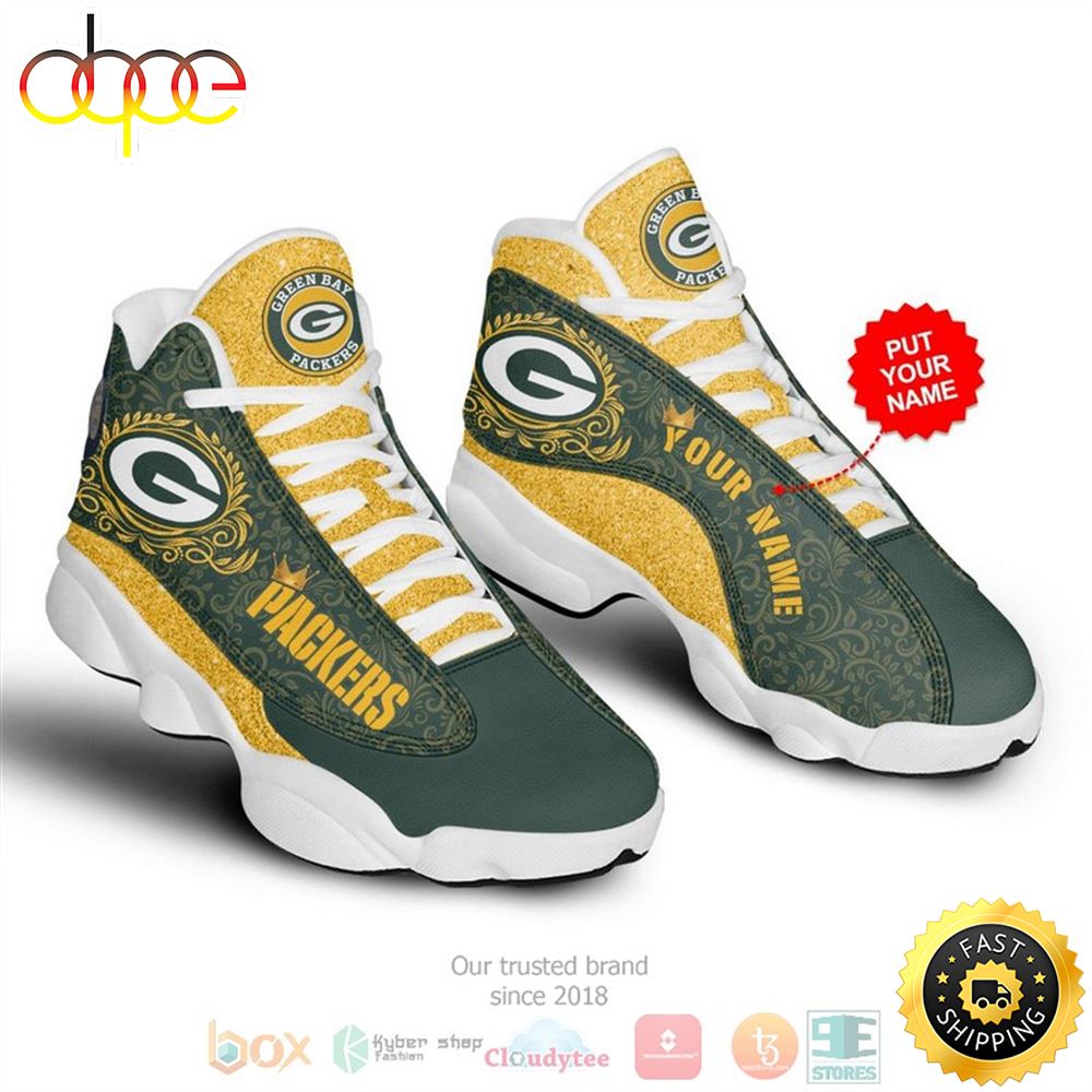 Sportswearmerch Green Bay Packers NFL AJ13 Sneakers Shoes For Men And Women