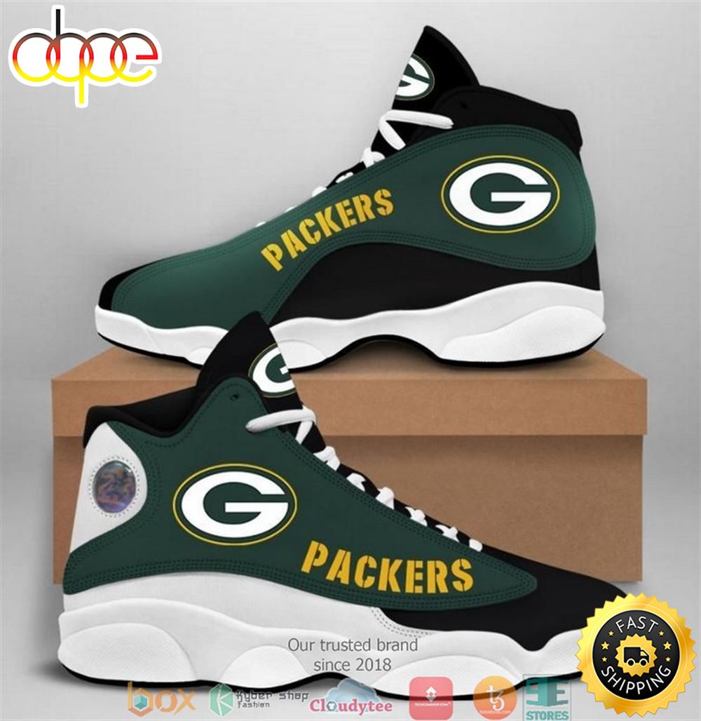 Sportswearmerch Green Bay Packers NFL AJ13 Sneakers Shoes For Men And Women