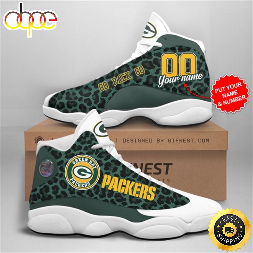Sportswearmerch Green Bay Packers NFL AJ13 Sneakers Shoes For Men And Women