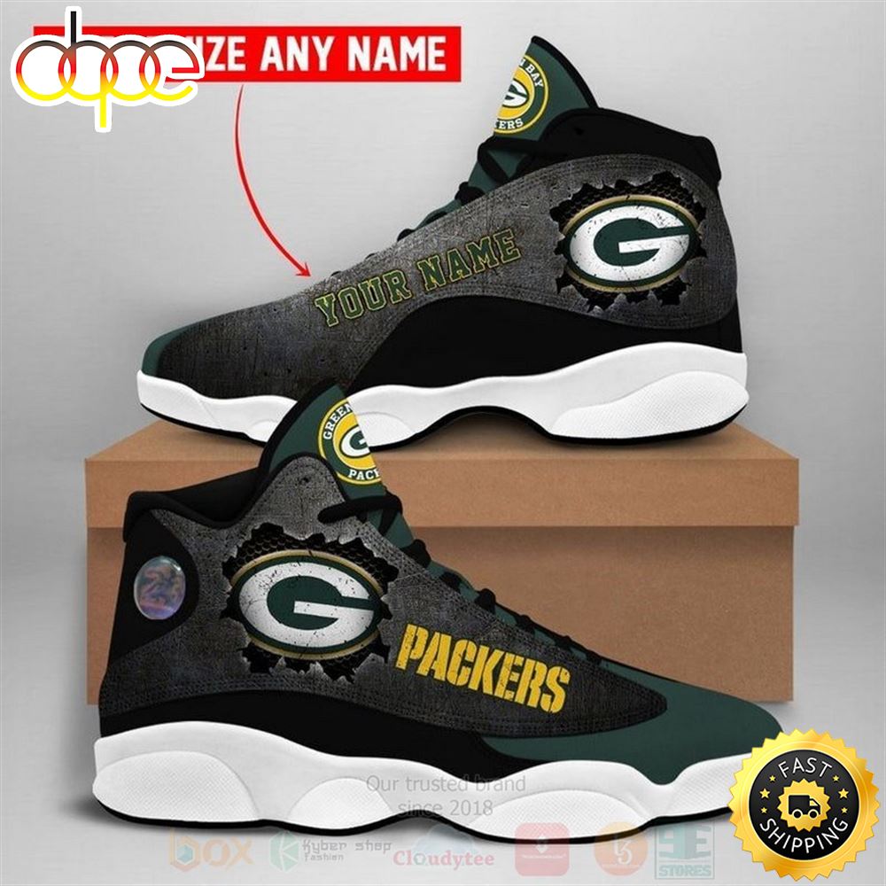 Sportswearmerch Green Bay Packers NFL AJ13 Sneakers Shoes For Men And Women